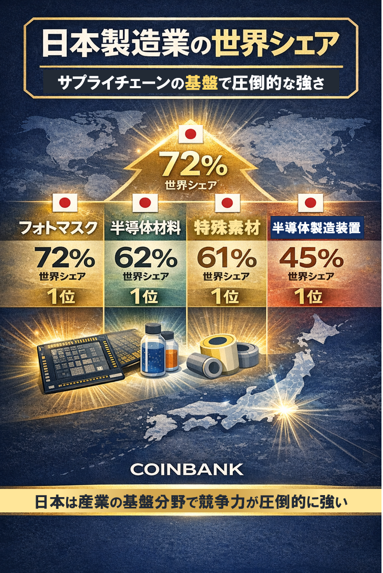 日本製造業の世界シェア